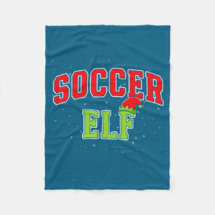 Soccer Elf Christmas Family Matching Group Xmas Fleece Blanket