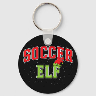 Soccer Elf Christmas Family Matching Group Xmas Key Ring