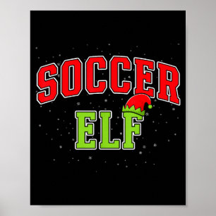 Soccer Elf Christmas Family Matching Group Xmas  Poster