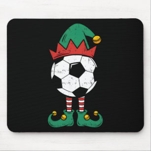 Soccer Elf Christmas Funny Xmas Elf Soccer Lover K Mouse Mat
