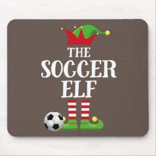 Soccer Elf Family Matching Christmas Group Elf Mouse Mat