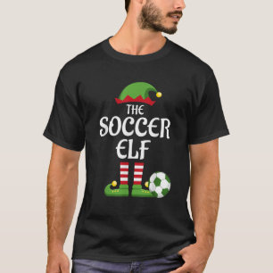 Soccer Elf Family Matching Group Christmas Sporty  T-Shirt