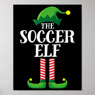 Soccer Elf Matching Family Group Christmas Party P Poster