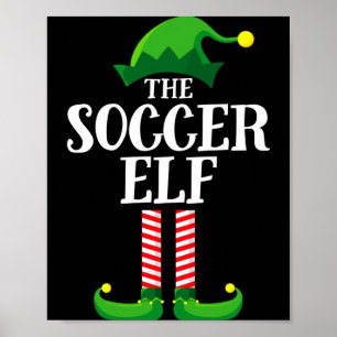 Soccer Elf Matching Family Group Christmas Party T Poster