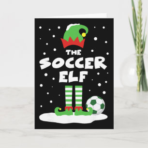 Soccer Elf Matching Group Family Holiday Christmas Card