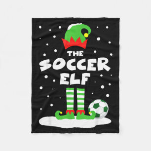 Soccer Elf Matching Group Family Holiday Christmas Fleece Blanket
