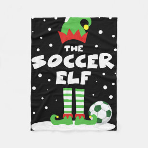 Soccer Elf Matching Group Family Holiday Christmas Fleece Blanket