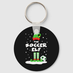 Soccer Elf Matching Group Family Holiday Christmas Key Ring