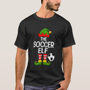 Soccer Elf Xmas Matching Family Elf Squad Christma T-Shirt