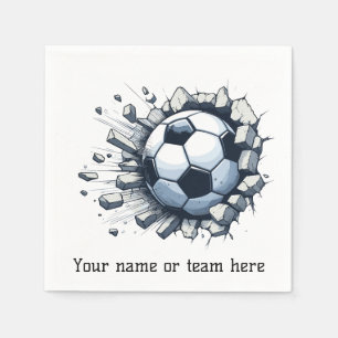 Soccer event party player coach team name Paper Napkin