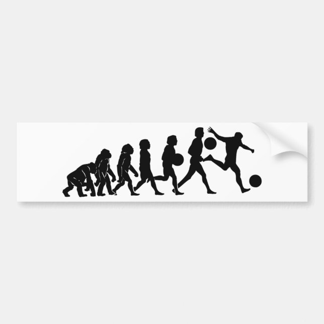 Soccer evolution bumper sticker (Front)