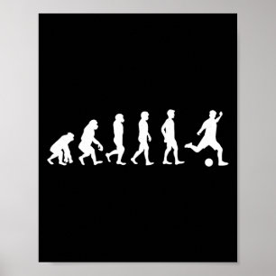 Soccer Evolution Funny Soccer Fan Sports Lover Des Poster