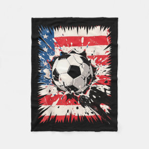 Soccer Explosion Cool Clash For Sport Fans And Pla Fleece Blanket