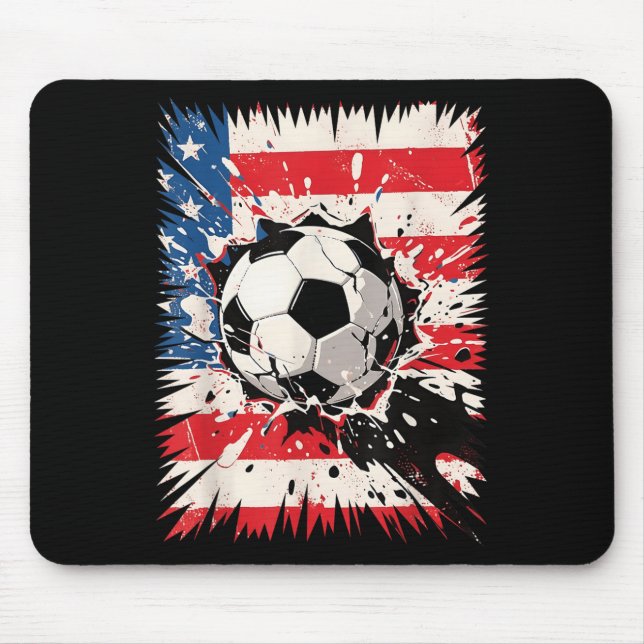 Soccer Explosion Cool Clash For Sport Fans And Pla Mouse Mat (Front)