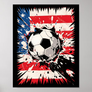 Soccer Explosion Cool Clash For Sport Fans And Pla Poster