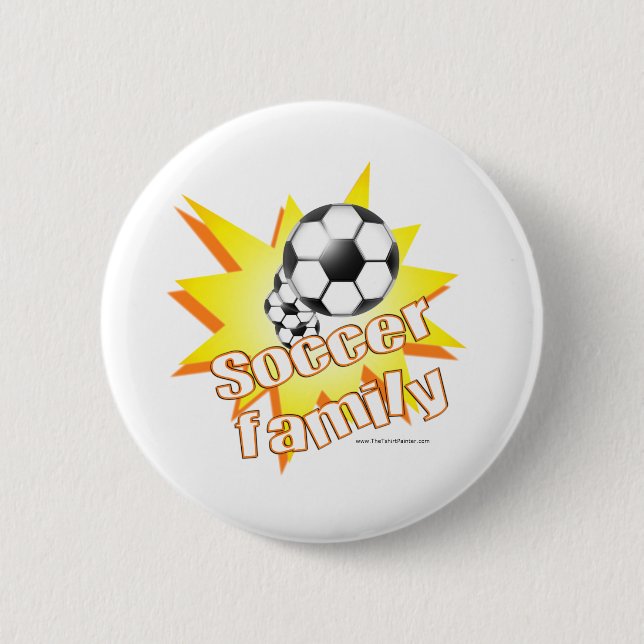 Soccer Family 6 Cm Round Badge (Front)