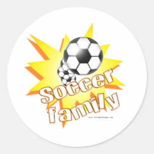 Soccer Family Classic Round Sticker