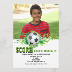 Soccer Fan Photo Invitation