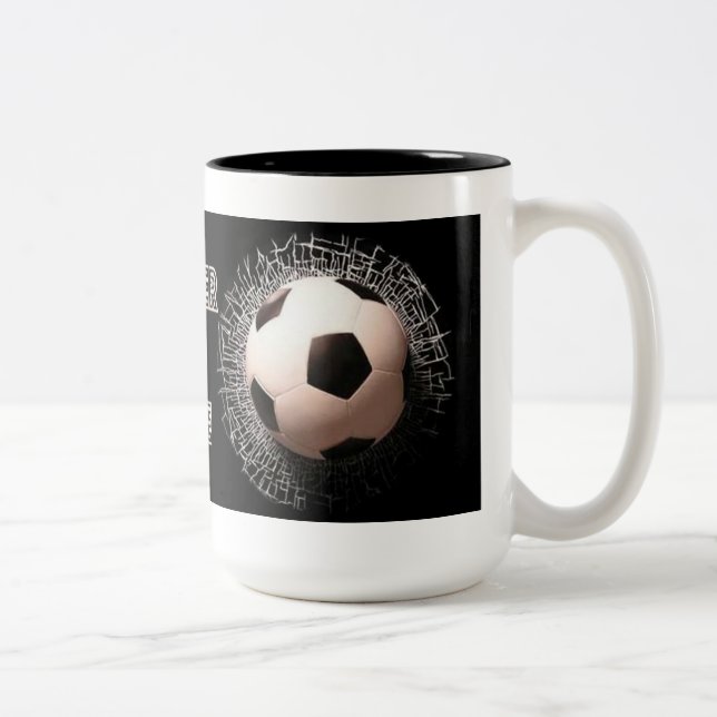 Soccer Fan Soccer Ball Pattern Coffee Mug (Right)