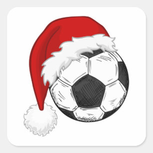 Soccer fans Christmas shirt design Soccer players Square Sticker