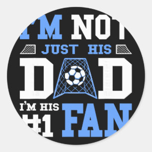 Soccer Father Number 1 Fan - Soccer Dad Classic Round Sticker