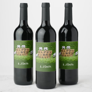 Soccer Fever Extravaganza: Grass Field Wine Label