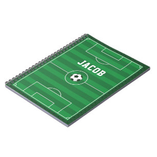 Soccer Field And Ball Personalized Notebook