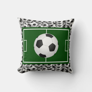 Soccer Field And Balls Cushion