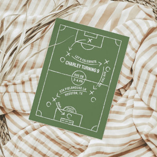 Soccer Field Birthday Party Invitation