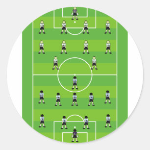 Soccer Field Classic Round Sticker