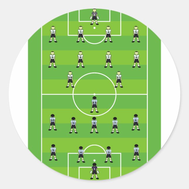 Soccer Field Classic Round Sticker (Front)