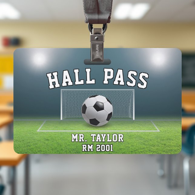 Soccer Field Football Coach Gym Class Hall Pass ID Badge (Soccer Field Football Coach Gym Class Hall Pass Badge
)