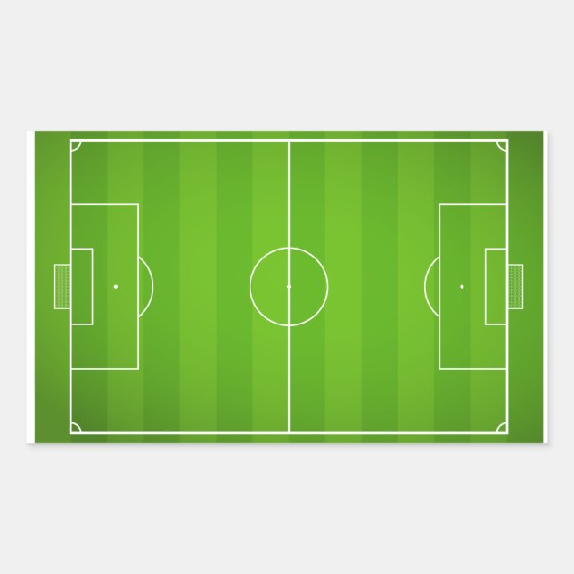 Soccer field Football Rectangular Sticker (Front)