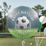 Soccer Field Football Sports Happy Birthday Balloon<br><div class="desc">Football / Soccer field happy birthday balloon with customisable text.  Great for sports fans,  men and boys.</div>