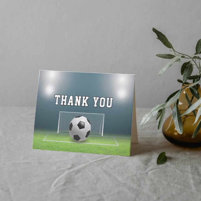 Soccer Field Football Sports Thank You Card (Soccer Field Football Sports Thank You Card
)