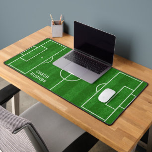 Soccer Field for Coach or Soccer Player Custom Desk Mat