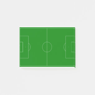 Soccer field green post-it notes