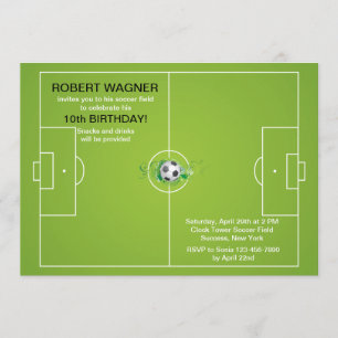 Soccer Field Invitations
