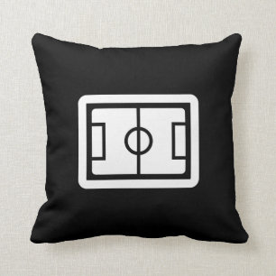 Soccer Field Pictogram Throw Pillow