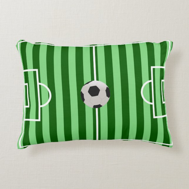 Soccer Field Pillow - Unique Soccer Gifts (Front)