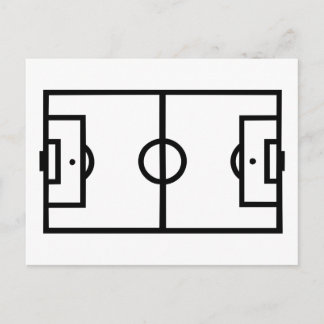 Soccer field postcard