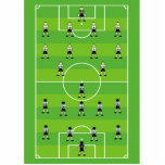 Soccer Field Standing Photo Sculpture<br><div class="desc">Green soccer field with all players.</div>