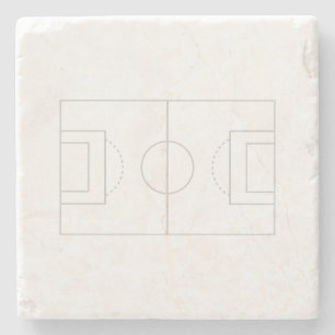 soccer field stone coaster