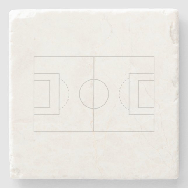 soccer field stone coaster (Front)