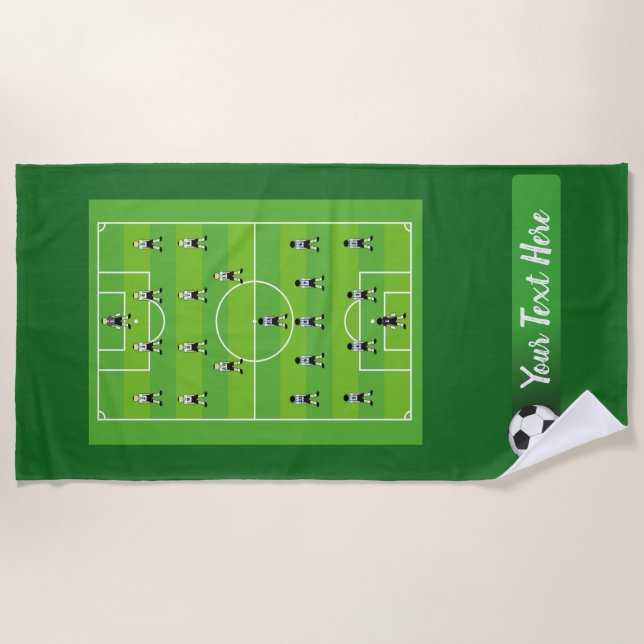 Soccer Field & Team Beach Towel (Front)