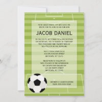 Soccer Field Themed Bar Mitzvah Invitations