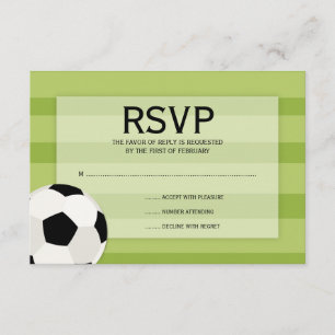 Soccer Field Themed Bar Mitzvah RSVP Card