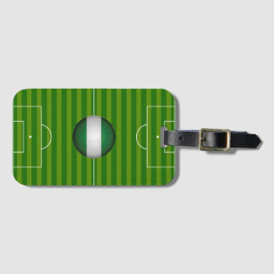 Soccer Field with Nigeria Flag Ball Luggage Tag