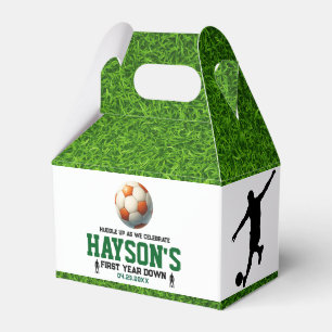 Soccer First Year Down 1st Birthday Party Favour Box