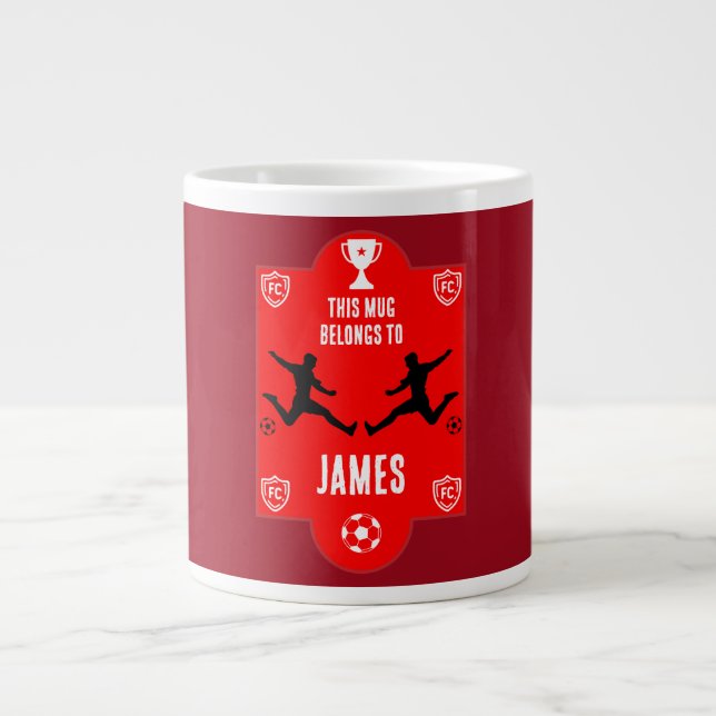 Soccer Football Accessories Large Coffee Mug (Front)